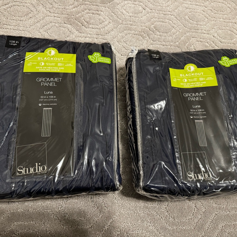 Studio Navy Blackout Grommet Panels